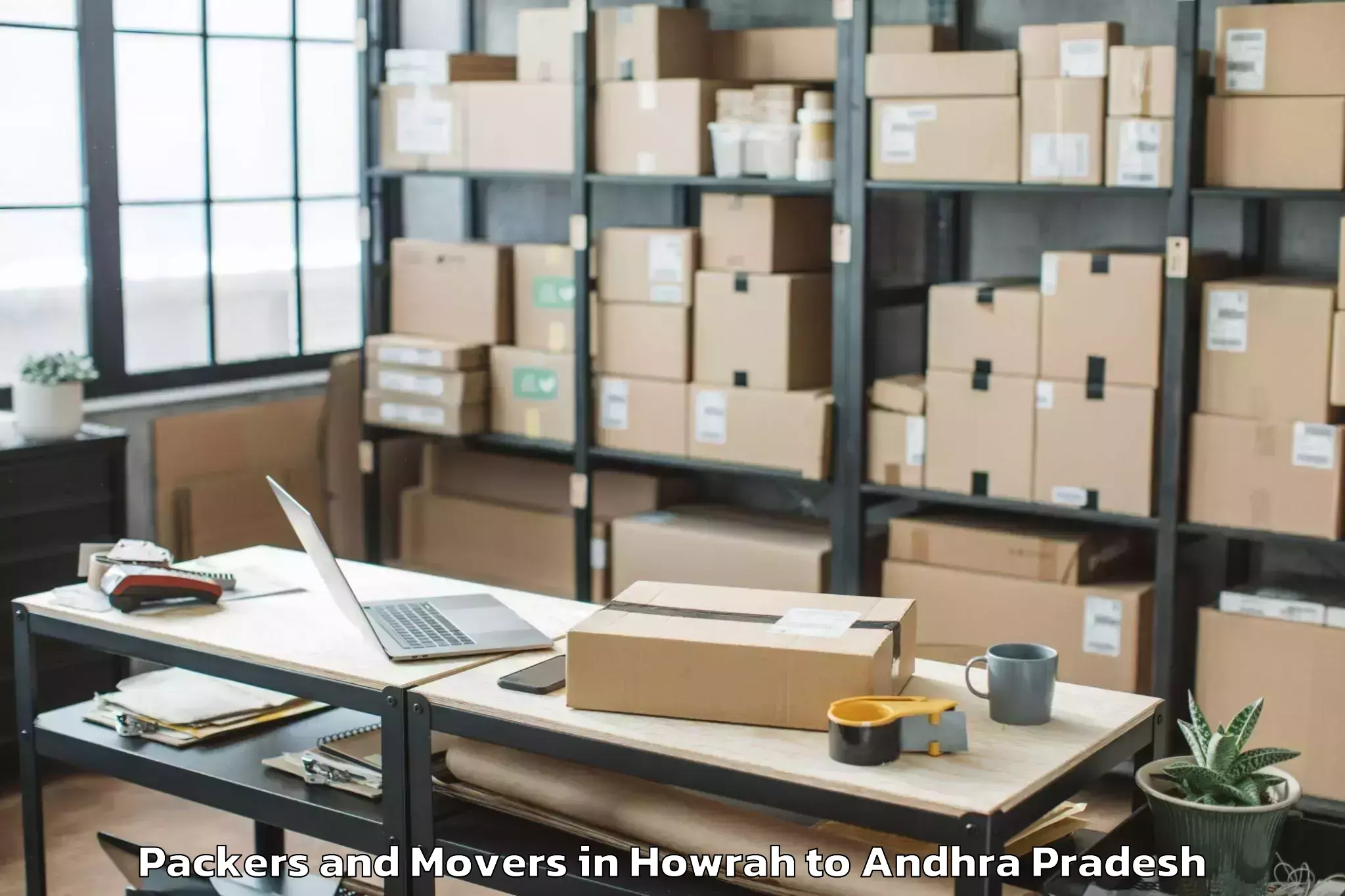 Quality Howrah to Racherla Packers And Movers